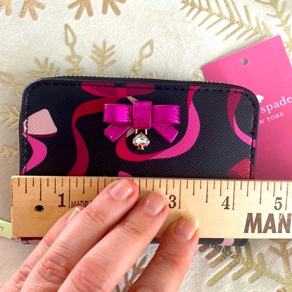 kate spade Other Wrapping Party Small Zip Wallet / Cardcase, Black & Pink - Picture 12 of 15